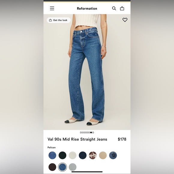 Reformation Val 90s Mid Rise Straight Leg Jeans - Picture 2 of 6
